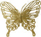Decoris decoratie vlinders op clip - 2x - goud - 13 cm