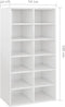 vidaXL - Schoenenrek - 54x34x100,5 - cm - bewerkt - hout - hoogglans - wit