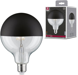 Paulmann - Modern Classic Edition - LED Globe Kopspiegel E27 G125 600lm 6,5W 2700K dimbaar zwart mat