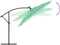 vidaXL - Parasol - met - stalen - paal - 269x269x235 - cm - groen