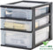 IRIS Organizer Chest - Ladesysteem A4 - 2 kleine lades 4L en 1 middelgrote lade 7L - Zwart