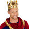 dressforfun Herenkostuum koning - Shirt met wapenschild - Rode cape en kroon - M