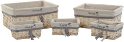 Basket spelset DKD Home Decor 48 x 38 x 13 cm Polyester Spiralen (5 Stuks)