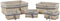 Basket spelset DKD Home Decor 48 x 38 x 13 cm Polyester Spiralen (5 Stuks)