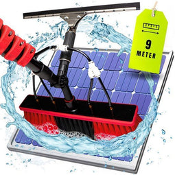 Aqualitá® Telescoopsteel Ramenwassen 9M - Telescopisch - Zeepdispenser - 360 graden draaibaar