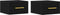 vidaXL - Nachtkastjes - 2 - stuks - Wandgemonteerd - Zwart - Eiken - 35x35x20 - cm