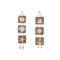 Ophangdecoratie Home ESPRIT Wit Natuurlijk Mediterrane 15,5 x 4 x 80 cm (2 Stuks)