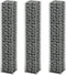 vidaXL - 3-delige - Schanskorfset - 25x25x150 - cm - gegalvaniseerd - draad