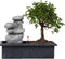 Plant in a Box - Bonsai boompje met Easy-care watersysteem én stromende waterval over Zen stenen - kamerplant - Hoogte 25-35cm