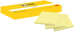 Memoblok Post-it 653 38x51mm geel 3 stuks