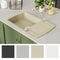 vidaXL - Gootsteen - enkele - bak - graniet - beige