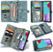 Caseme - vintage 2 in 1 portemonnee hoes - Geschikt voor Samsung Galaxy A52 / A52s - Blauw