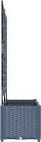 vidaXL - Ligbed - met - Trellis - 2 - stuks - Grijs - 80x40x143 - cm