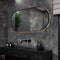 Mirlux Badkamerspiegel - Wandspiegel Ovaal - LED Verlichting Dimbaar - Zwart Frame 120x60CM