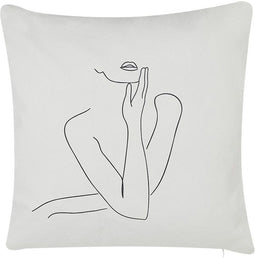 MEADOWFOAM - Sierkussen set van 2 - Wit - 45 x 45 cm - Katoen