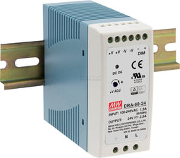 Mean Well DRA-60-24 DIN-rail netvoeding 24 V/DC 2.5 A 60 W Aantal uitgangen: 1 x Inhoud: 1 stuk(s)