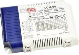 Mean Well LCM-60 LED-driver Constante stroomsterkte 60 W 0.5 - 4.4 A 2 - 90 V/DC PFC-schakeling, Overbelastingsbescherm