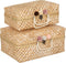 Atmosphera Kids Bamboe manden - Set van 2 stuks - 38x15x28cm - Beige