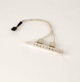 Gembird CCUSBRECEPTACLE - USB2.0 1x Pin Header 10p vrouwelijk - 2x USB-A vrouwelijk - Grijs