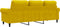vidaXL - Driezitsbank - 180 - cm - fluweel - geel