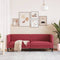 vidaXL - Driezitsbank - Chesterfield-stijl - kunstleer - wijnrood