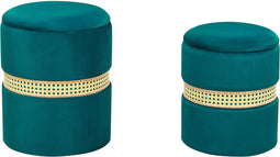 MEDFORD - Poef - Groen - Fluweel