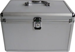 MediaRange CD-koffer 200 CDs/DVDs/Blu-rays Aluminium Zilver 1 stuk(s) (b x h x d) 301 x 180 x 190 mm BOX75