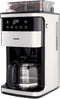 MEDION koffiezetapparaat met maler en glazen kan (1,5 liter, max. 12 kopjes, 8 maalinstellingen, max. 1050 watt, 24-uurs timer, LED-display, druppelstop, permanent filter, MD19899)
