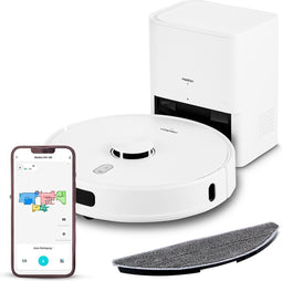 Medion X41 SW+ Robotstofzuiger met station (MD 14841) - Dweilfunctie - Lasernavigatie - 8000 Pa zuigkracht - No Go & Go-gebieden - Meerdere verdiepingen