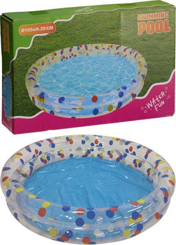 Opblaasbaar Zwembad - 105 x 20 cm - 2 Ringen - Kleurrijke Stippen