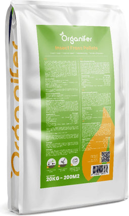 Meelworm Frass (20kg, 200m2) - Meelworm Mestkorrels - Bodemverbeteraar Gazon- Mestkorrels Tuin - Organische Meststof - NPK-waarde van 3,5-3,5-2,5 - Rijk aan Mineralen en Sporenelementen - Organifer