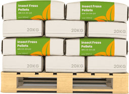 Meelworm Frass (400kg, 4.000m2) - Meelworm Mestkorrels - Bodemverbeteraar Gazon- Mestkorrels Tuin - Organische Meststof - NPK-waarde van 3,5-3,5-2,5 - Rijk aan Mineralen en Sporenelementen - Organifer