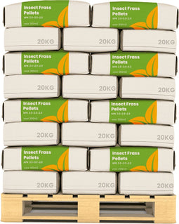 Meelworm Frass (800kg, 8.000m2) - Meelworm Mestkorrels - Bodemverbeteraar Gazon- Mestkorrels Tuin - Organische Meststof - NPK-waarde van 3,5-3,5-2,5 - Rijk aan Mineralen en Sporenelementen - Organifer