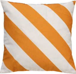 Dutch Decor - SANZENO - Outdoor Kussenhoes 45x45 cm - waterafstotend en uv-bestendig - gestreept - Golden Glow - wit en geel