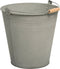 Mega Collections Emmer/plantenpot/bloempot Eddy - zink - zilver - D25 X H22 cm