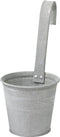 Mega Collections Plantenpot/bloempot - zink - oud grijs - met ophanghaak - D16 x H35 cm