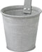 Mega Collections Plantenpot/bloempot - zink - oud grijs - met ophanghaak - D16 x H35 cm