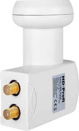 MegaSat HD-Profi Twin LNB Aantal gebruikers: 2 Feed-opname: 40 mm vergulden aansluiting, Weerbestendig Wit