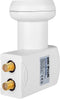 MegaSat HD-Profi Twin LNB Aantal gebruikers: 2 Feed-opname: 40 mm vergulden aansluiting, Weerbestendig Wit