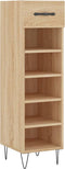 vidaXL - Schoenenkast - 30x35x105 - cm - bewerkt - hout - sonoma - eikenkleurig