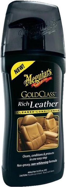 Meguiar's Gold Class Rich Leather Cleaner & Conditioner – UV Protection – 16 oz