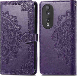 iMoshion Hoesje Geschikt voor Honor 90 Hoesje Met Pasjeshouder - iMoshion Mandala Bookcase - Paars