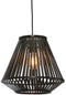 GOOD&MOJO Hanglamp Merapi - Bamboe Zwart - 30x30x30cm - Modern - Hanglampen Eetkamer, Slaapkamer, Woonkamer