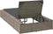 vidaXL - Ligbed - met - zwevend - kussen - poly - rattan - grijs