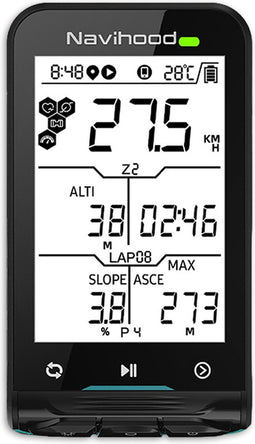 Meilan Fietscomputer GPS M2 - 266 gram - 2.4 inch - Wit/Zwart