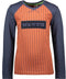 B.Nosy Jongens T-shirt - Longsleeve - Raglan mouwen met all-over-print - Cognac - Maat 104