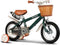 Meisjes kinderfiets voor kinderen van 2-10 jaar, 12 inch fiets met mand en zijwieltjes,Green_12inch