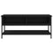 vidaXL - TV-kast - Zwart - Eiken - 100x35x45 - cm - Gemaakt - van - Hout - en - Staal