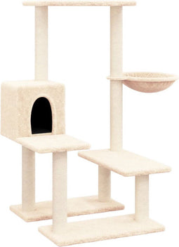 vidaXL - Kattenmeubel - met - sisal - krabpalen - 94,5 - cm - crèmekleurig