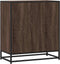 vidaXL - Dressoir - 68x35x76 - cm - bewerkt - hout - bruin - eikenkleur